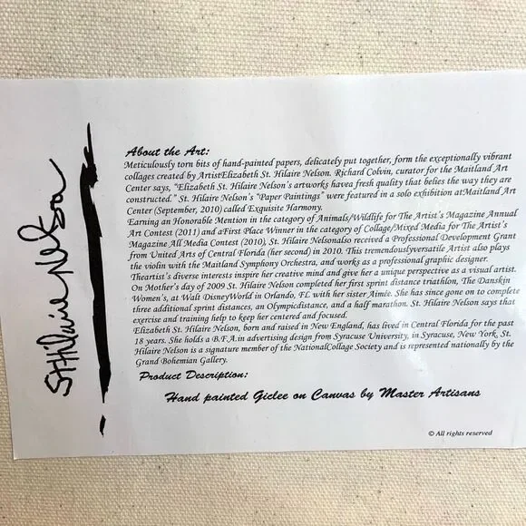 2 x ARTWORK By Elizabeth St. Hilaire Nelson - Picture 3 of 8